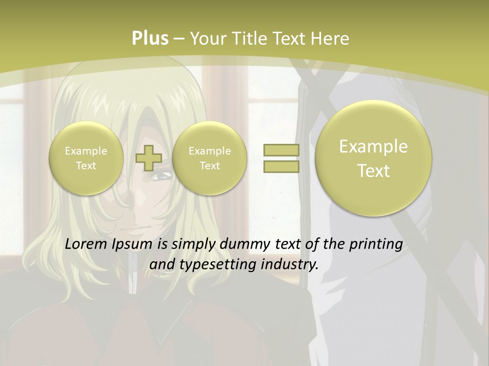 A Couple Of Anime Characters Standing Next To Each Other PowerPoint Template
