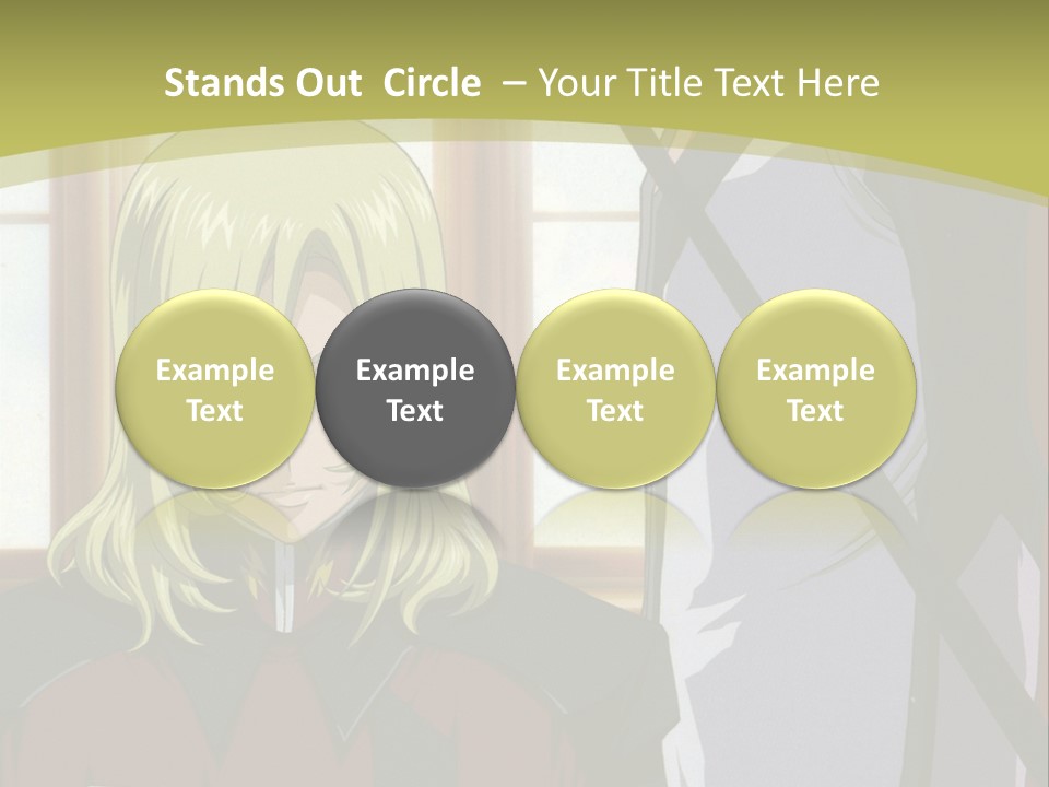 A Couple Of Anime Characters Standing Next To Each Other PowerPoint Template