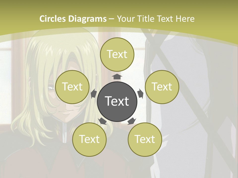 A Couple Of Anime Characters Standing Next To Each Other PowerPoint Template