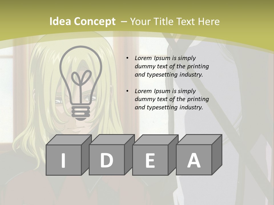 A Couple Of Anime Characters Standing Next To Each Other PowerPoint Template