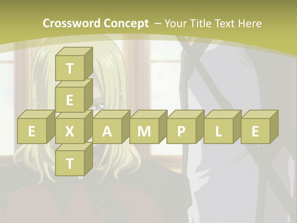 A Couple Of Anime Characters Standing Next To Each Other PowerPoint Template
