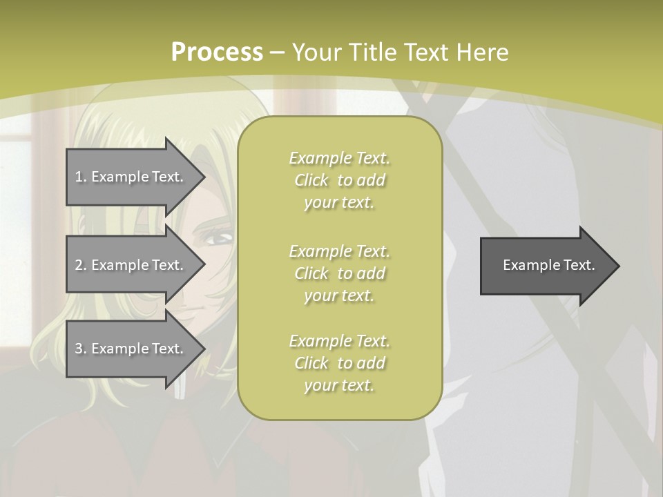 A Couple Of Anime Characters Standing Next To Each Other PowerPoint Template