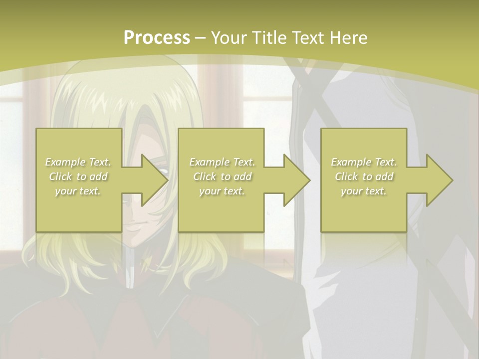 A Couple Of Anime Characters Standing Next To Each Other PowerPoint Template
