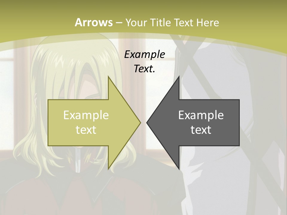 A Couple Of Anime Characters Standing Next To Each Other PowerPoint Template