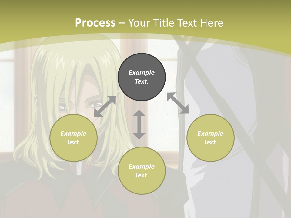 A Couple Of Anime Characters Standing Next To Each Other PowerPoint Template