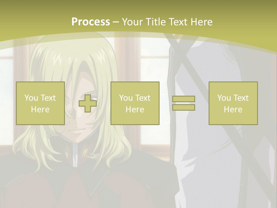 A Couple Of Anime Characters Standing Next To Each Other PowerPoint Template
