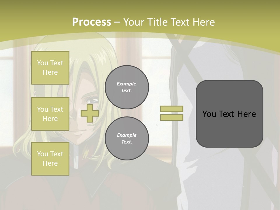 A Couple Of Anime Characters Standing Next To Each Other PowerPoint Template