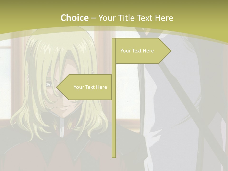 A Couple Of Anime Characters Standing Next To Each Other PowerPoint Template