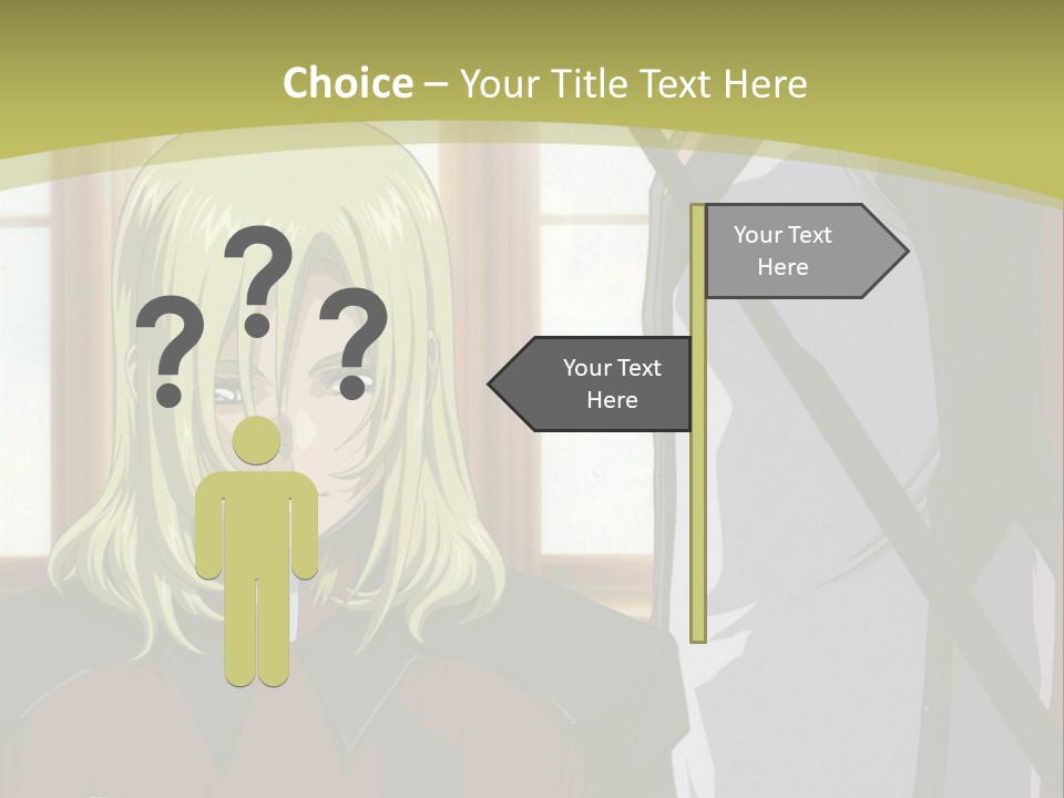 A Couple Of Anime Characters Standing Next To Each Other PowerPoint Template