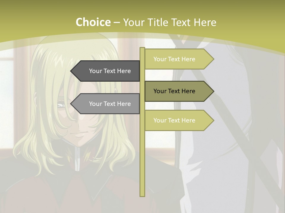 A Couple Of Anime Characters Standing Next To Each Other PowerPoint Template