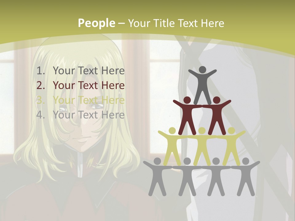 A Couple Of Anime Characters Standing Next To Each Other PowerPoint Template