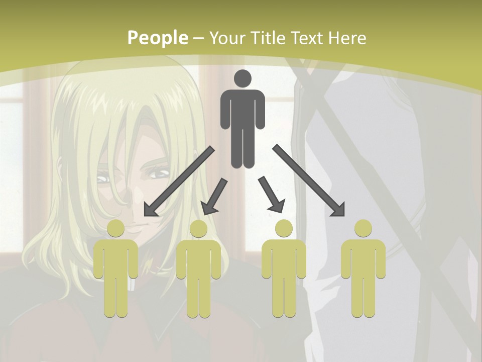 A Couple Of Anime Characters Standing Next To Each Other PowerPoint Template