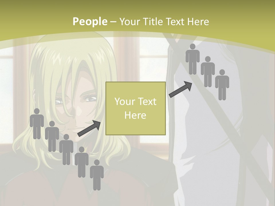 A Couple Of Anime Characters Standing Next To Each Other PowerPoint Template