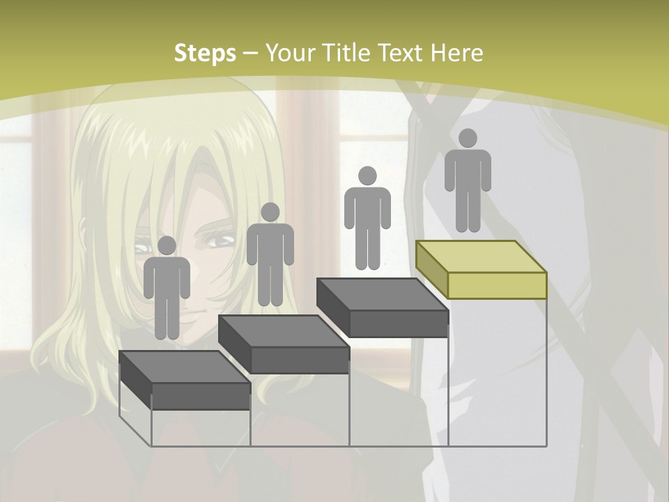 A Couple Of Anime Characters Standing Next To Each Other PowerPoint Template