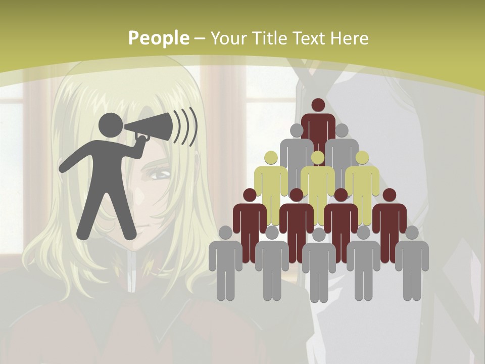 A Couple Of Anime Characters Standing Next To Each Other PowerPoint Template