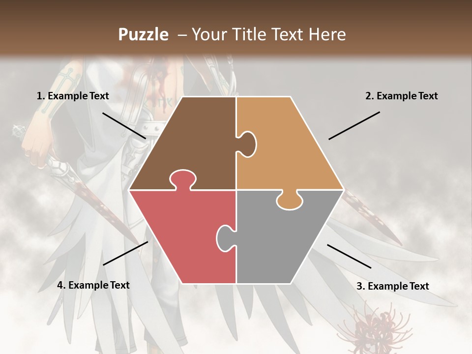 An Anime Character With A Sword In His Hand PowerPoint Template