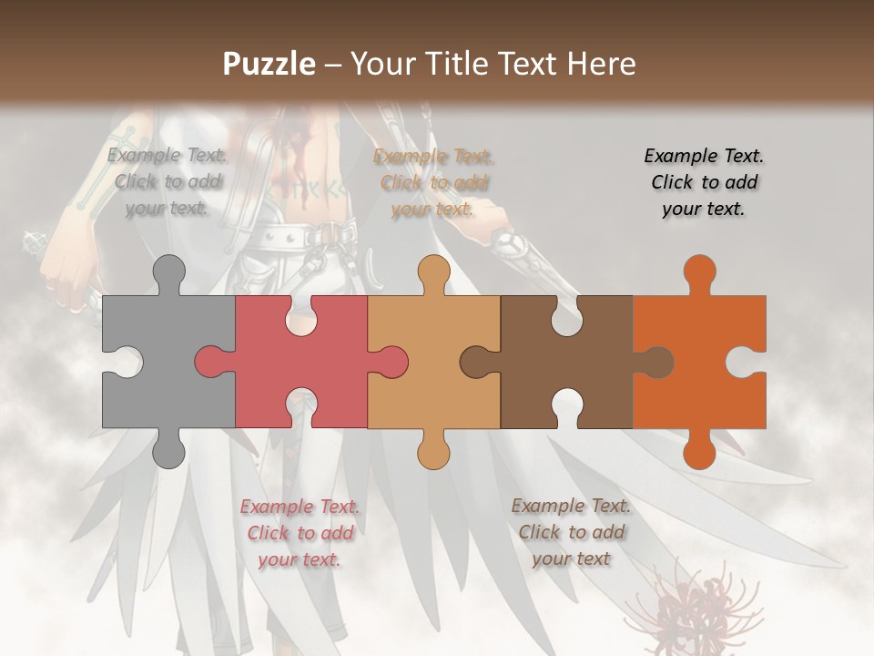 An Anime Character With A Sword In His Hand PowerPoint Template