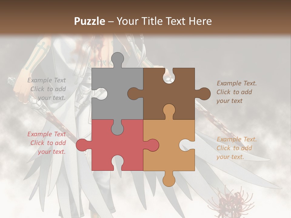 An Anime Character With A Sword In His Hand PowerPoint Template