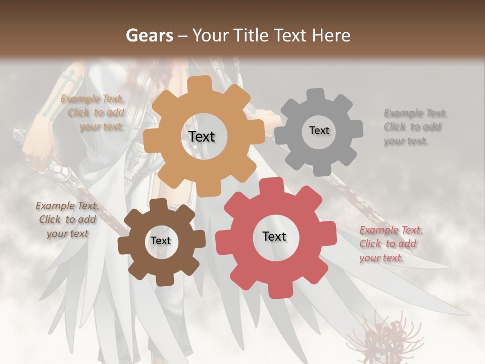 An Anime Character With A Sword In His Hand PowerPoint Template