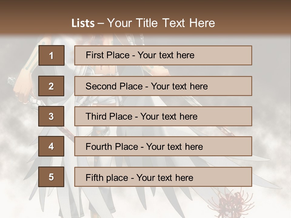 An Anime Character With A Sword In His Hand PowerPoint Template
