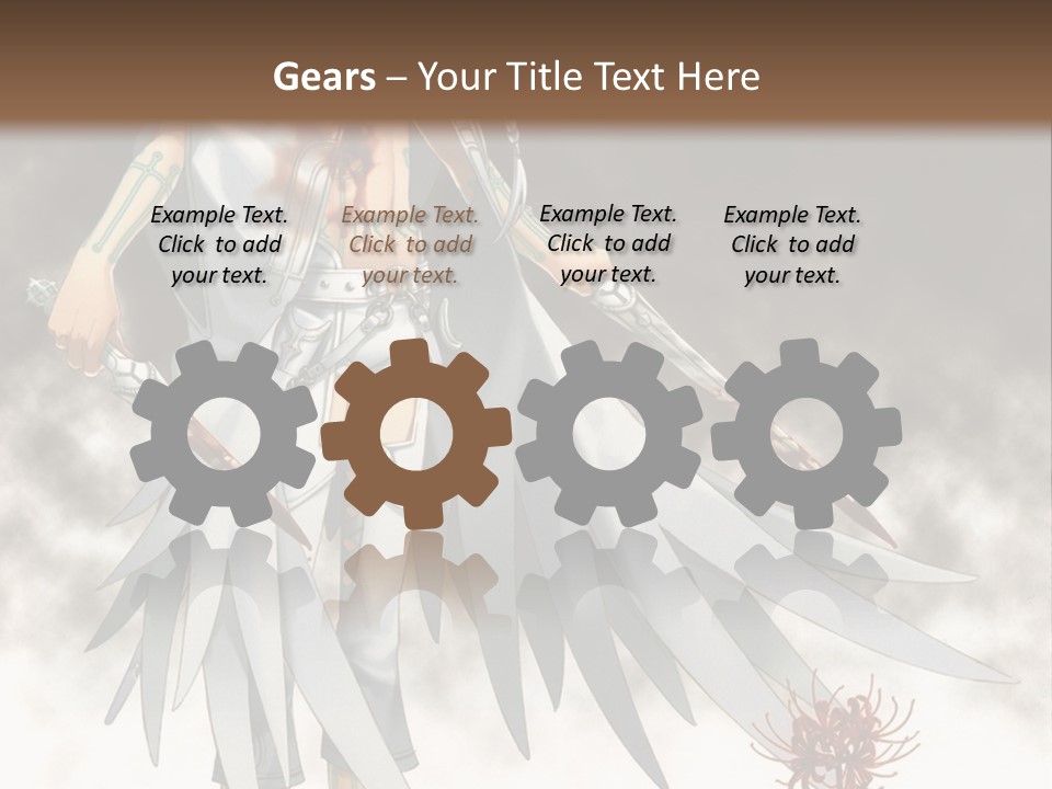 An Anime Character With A Sword In His Hand PowerPoint Template