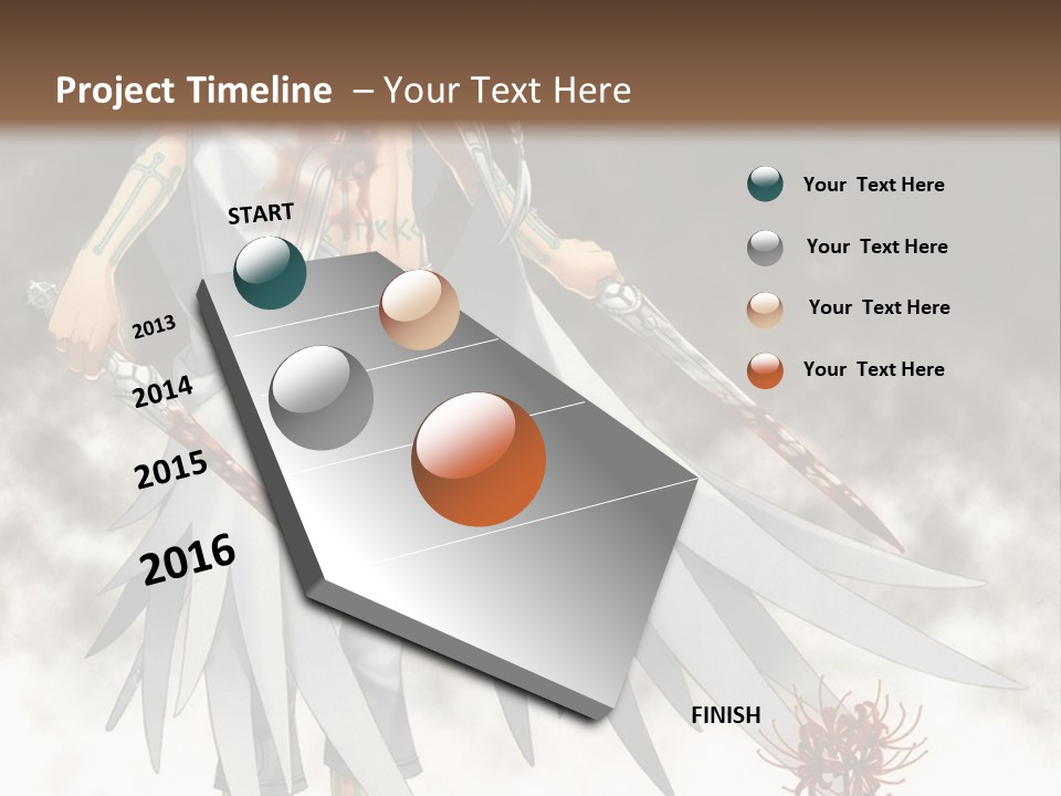 An Anime Character With A Sword In His Hand PowerPoint Template