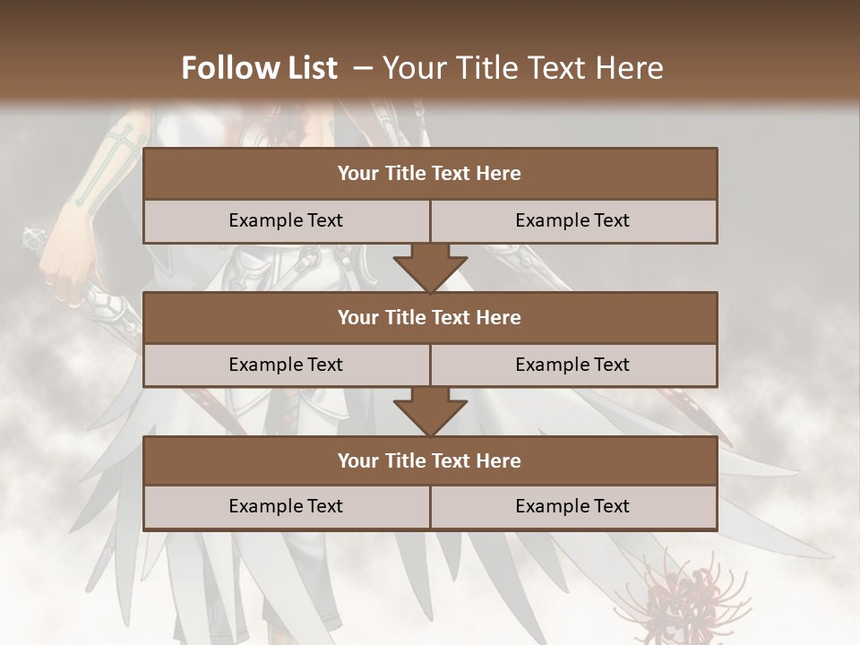 An Anime Character With A Sword In His Hand PowerPoint Template