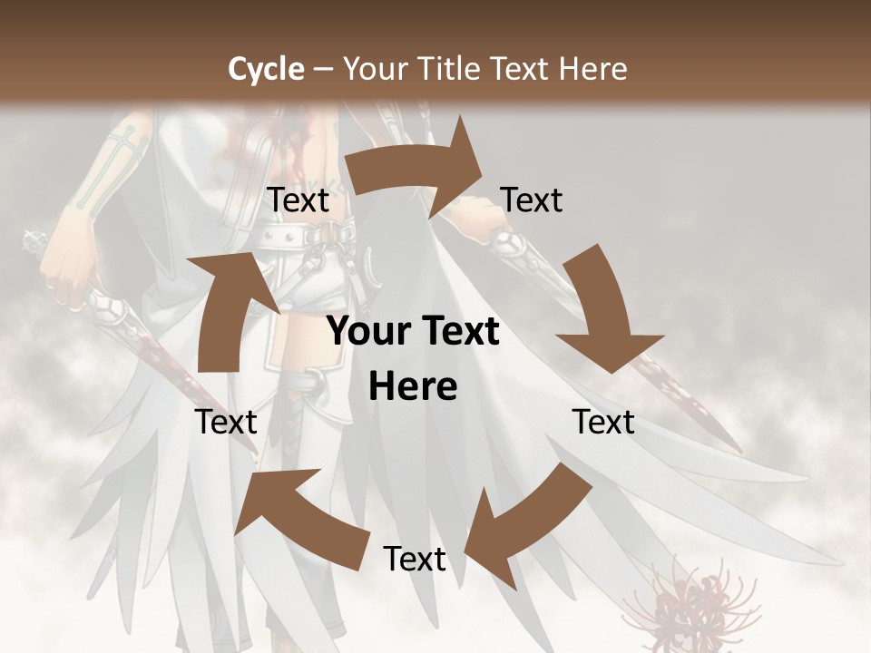An Anime Character With A Sword In His Hand PowerPoint Template