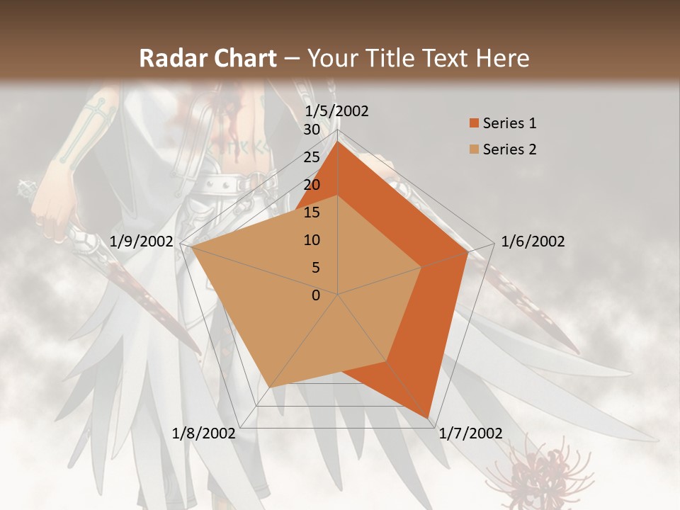 An Anime Character With A Sword In His Hand PowerPoint Template