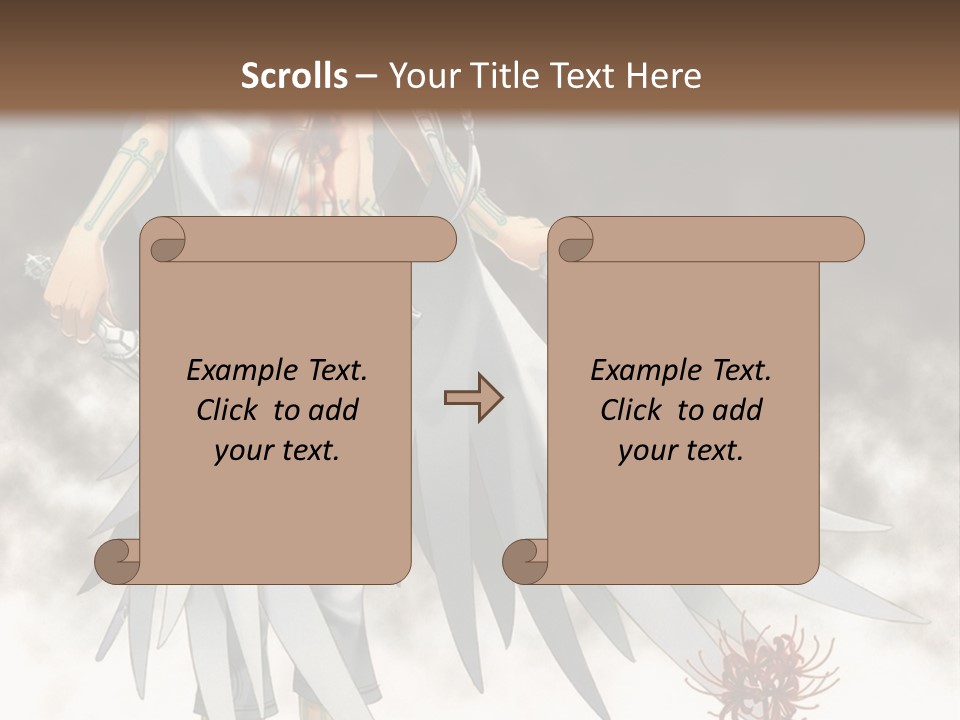 An Anime Character With A Sword In His Hand PowerPoint Template