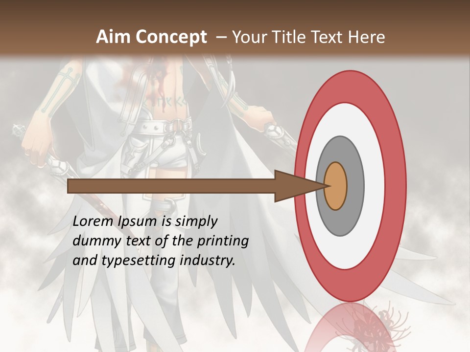 An Anime Character With A Sword In His Hand PowerPoint Template