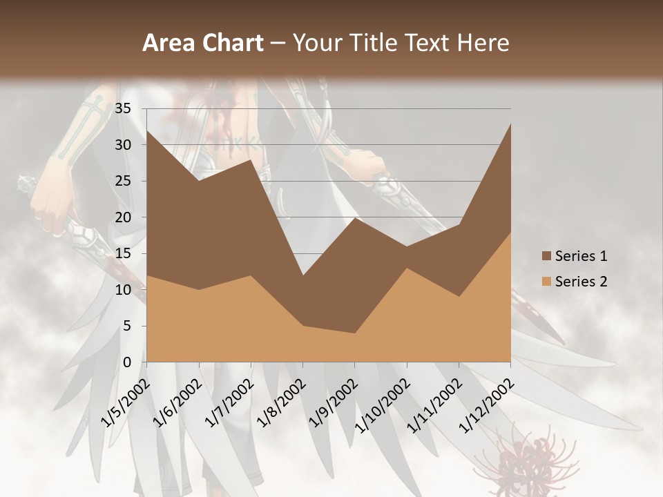 An Anime Character With A Sword In His Hand PowerPoint Template