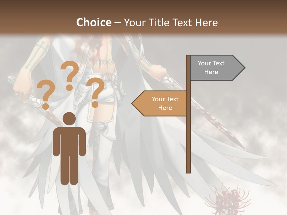 An Anime Character With A Sword In His Hand PowerPoint Template