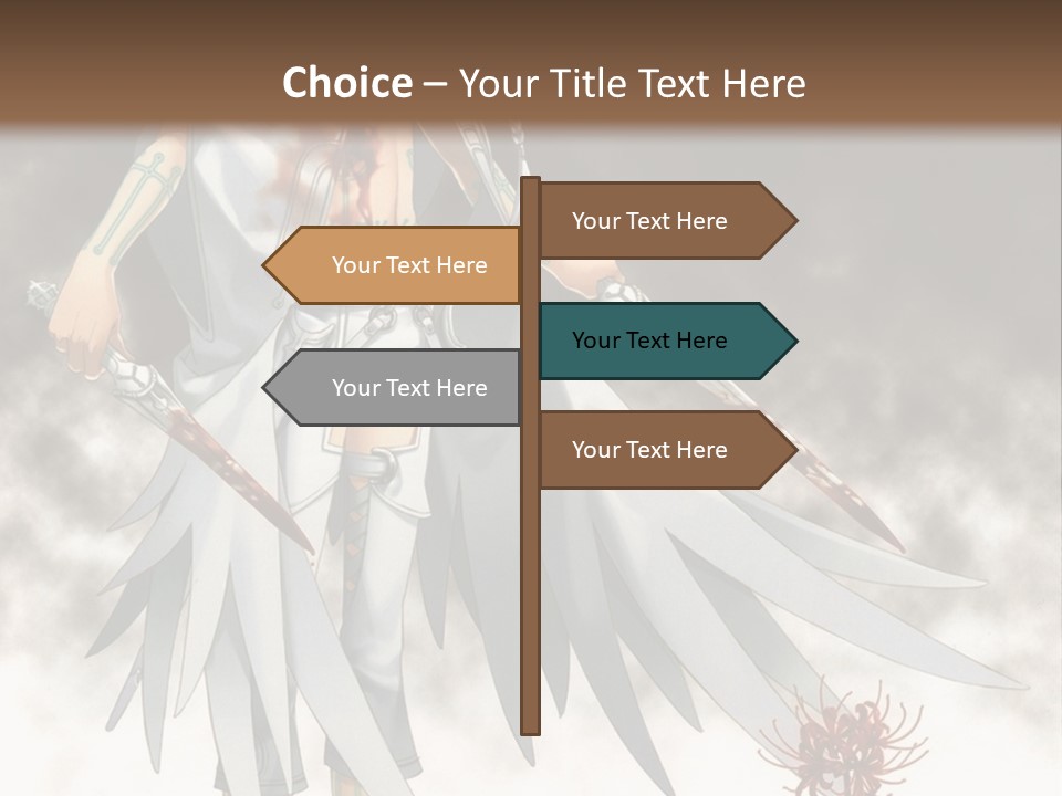 An Anime Character With A Sword In His Hand PowerPoint Template