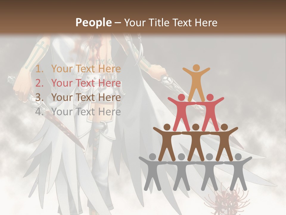 An Anime Character With A Sword In His Hand PowerPoint Template