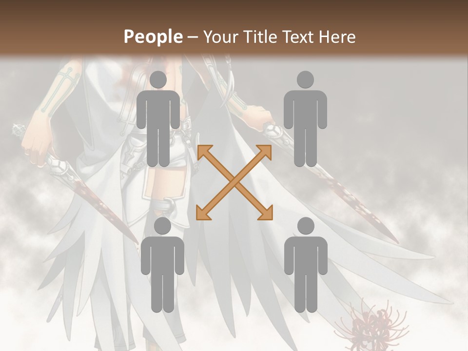 An Anime Character With A Sword In His Hand PowerPoint Template