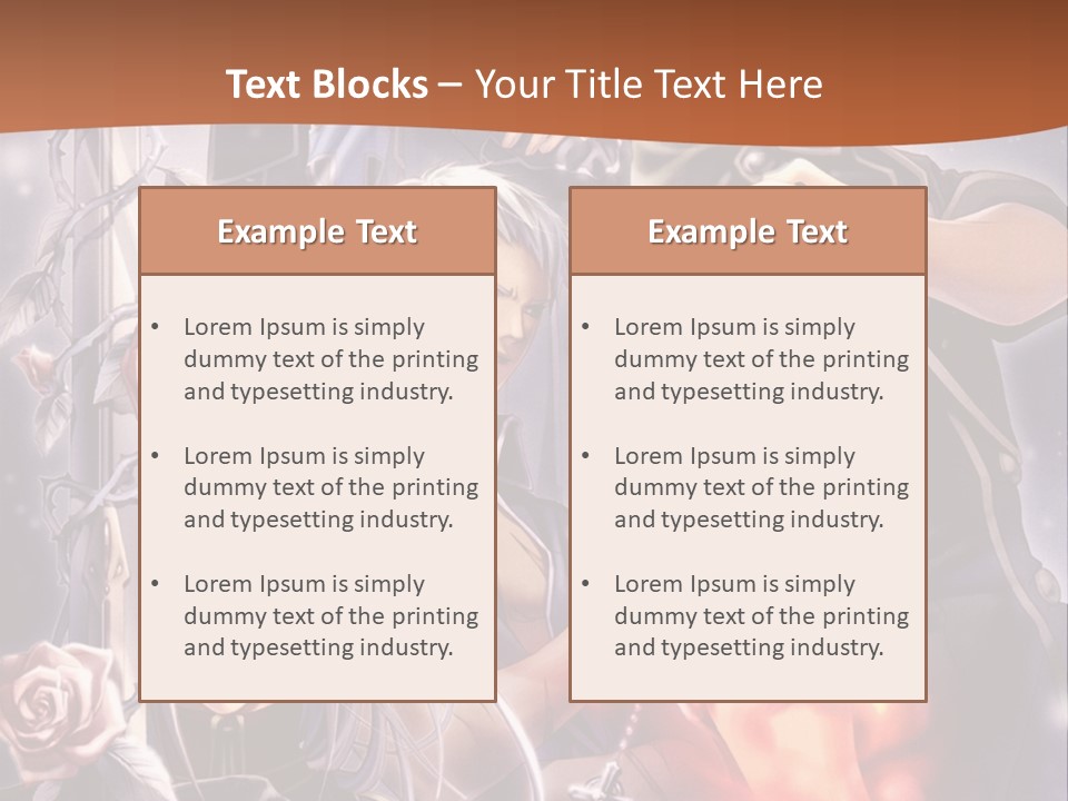 A Group Of Anime Characters With A Brown Background PowerPoint Template