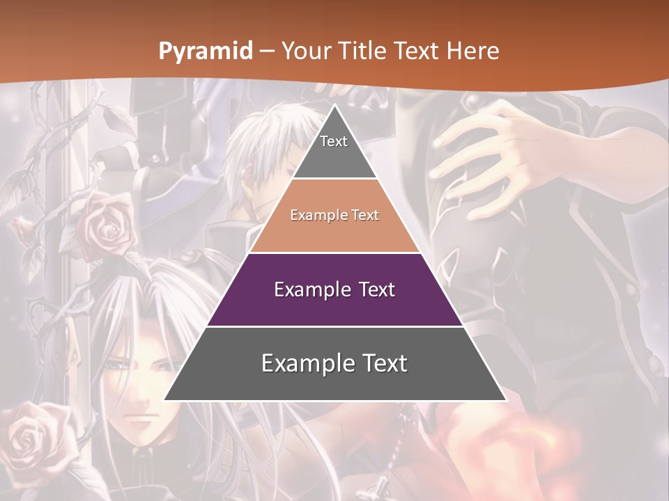 A Group Of Anime Characters With A Brown Background PowerPoint Template