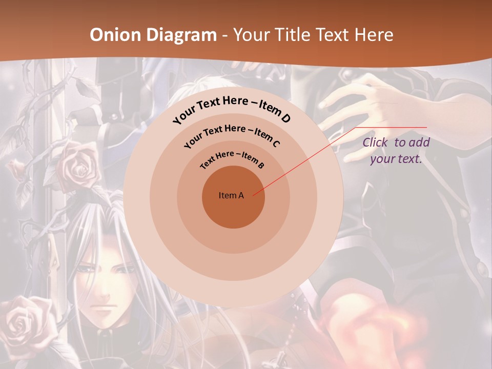 A Group Of Anime Characters With A Brown Background PowerPoint Template