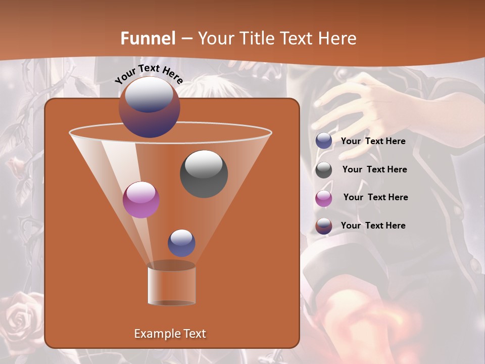 A Group Of Anime Characters With A Brown Background PowerPoint Template