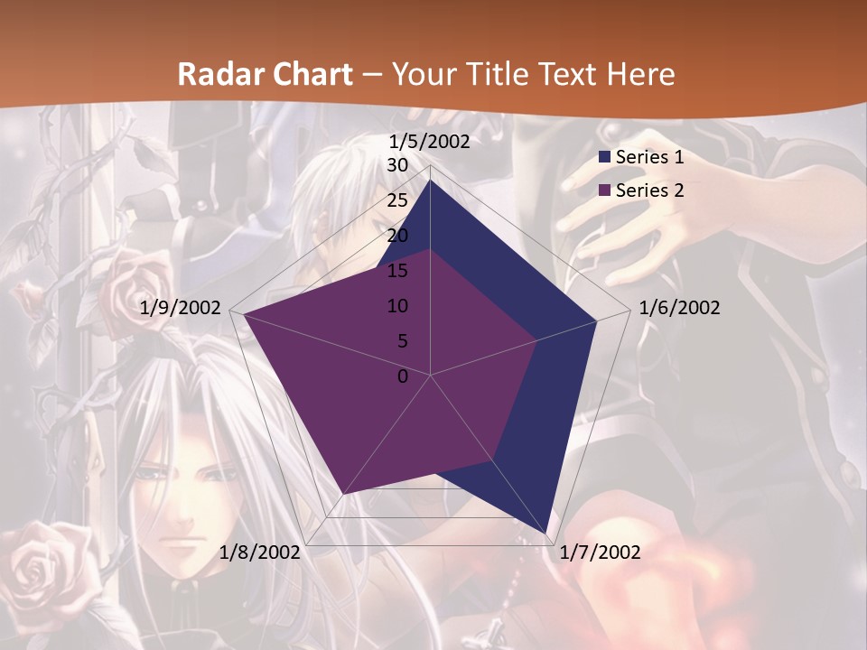 A Group Of Anime Characters With A Brown Background PowerPoint Template