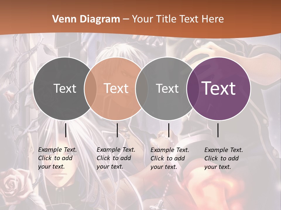 A Group Of Anime Characters With A Brown Background PowerPoint Template
