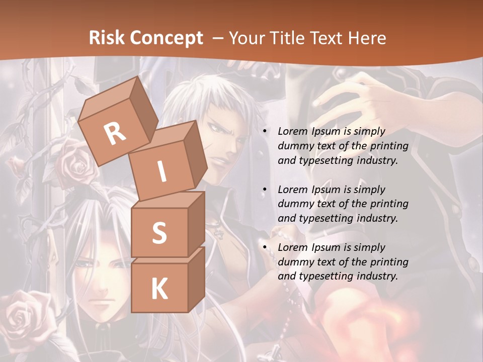 A Group Of Anime Characters With A Brown Background PowerPoint Template