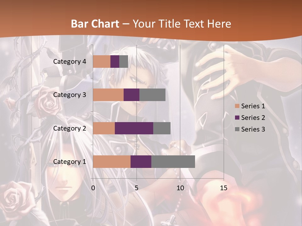 A Group Of Anime Characters With A Brown Background PowerPoint Template