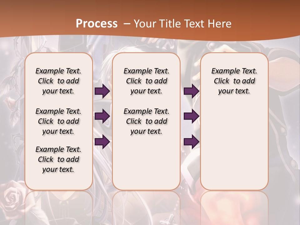 A Group Of Anime Characters With A Brown Background PowerPoint Template