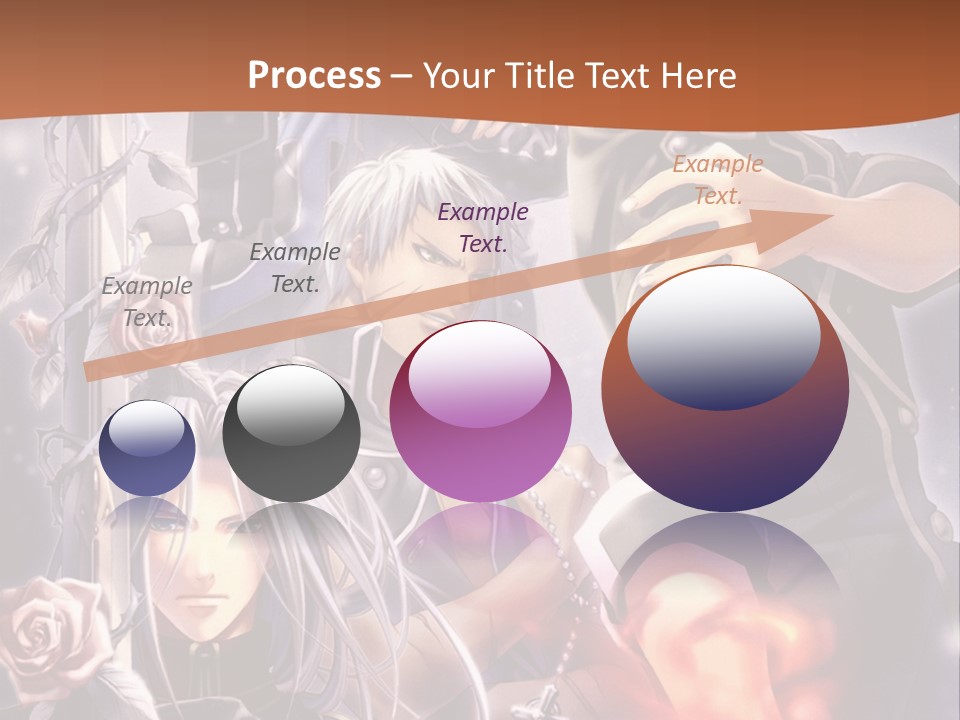 A Group Of Anime Characters With A Brown Background PowerPoint Template
