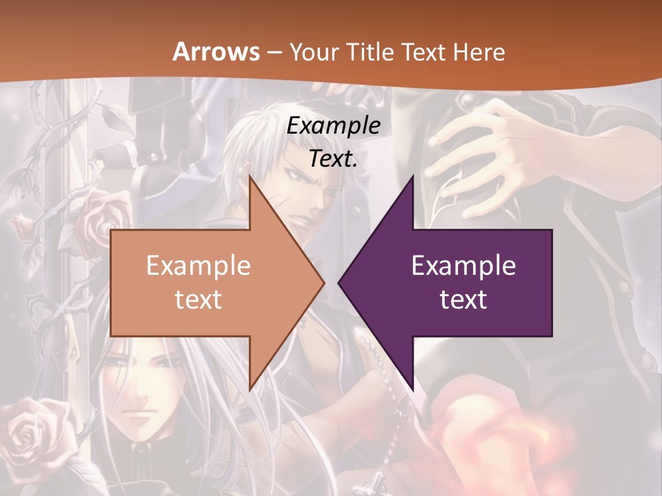 A Group Of Anime Characters With A Brown Background PowerPoint Template