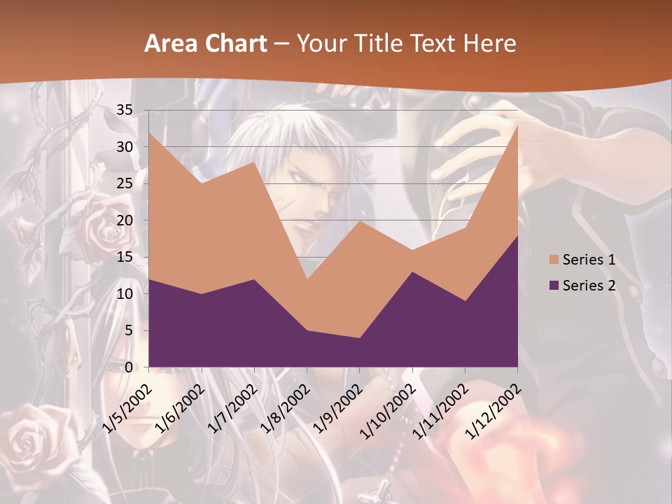 A Group Of Anime Characters With A Brown Background PowerPoint Template