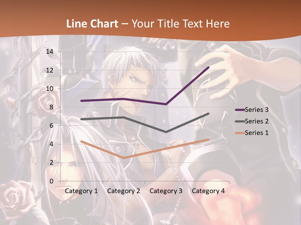 A Group Of Anime Characters With A Brown Background PowerPoint Template