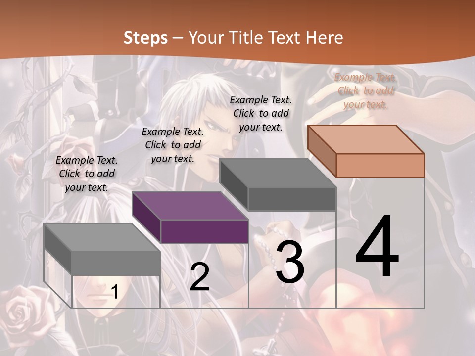 A Group Of Anime Characters With A Brown Background PowerPoint Template